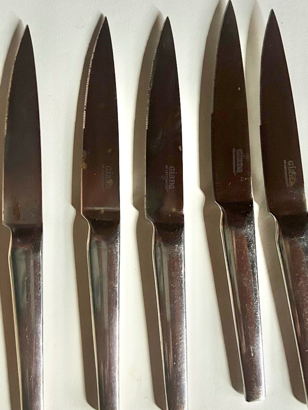 5 pc Giada De Laurentis Stainless Steel Steak Knives